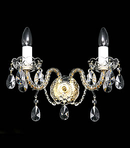 Belle 2 Gold - Crystal Wall Sconce